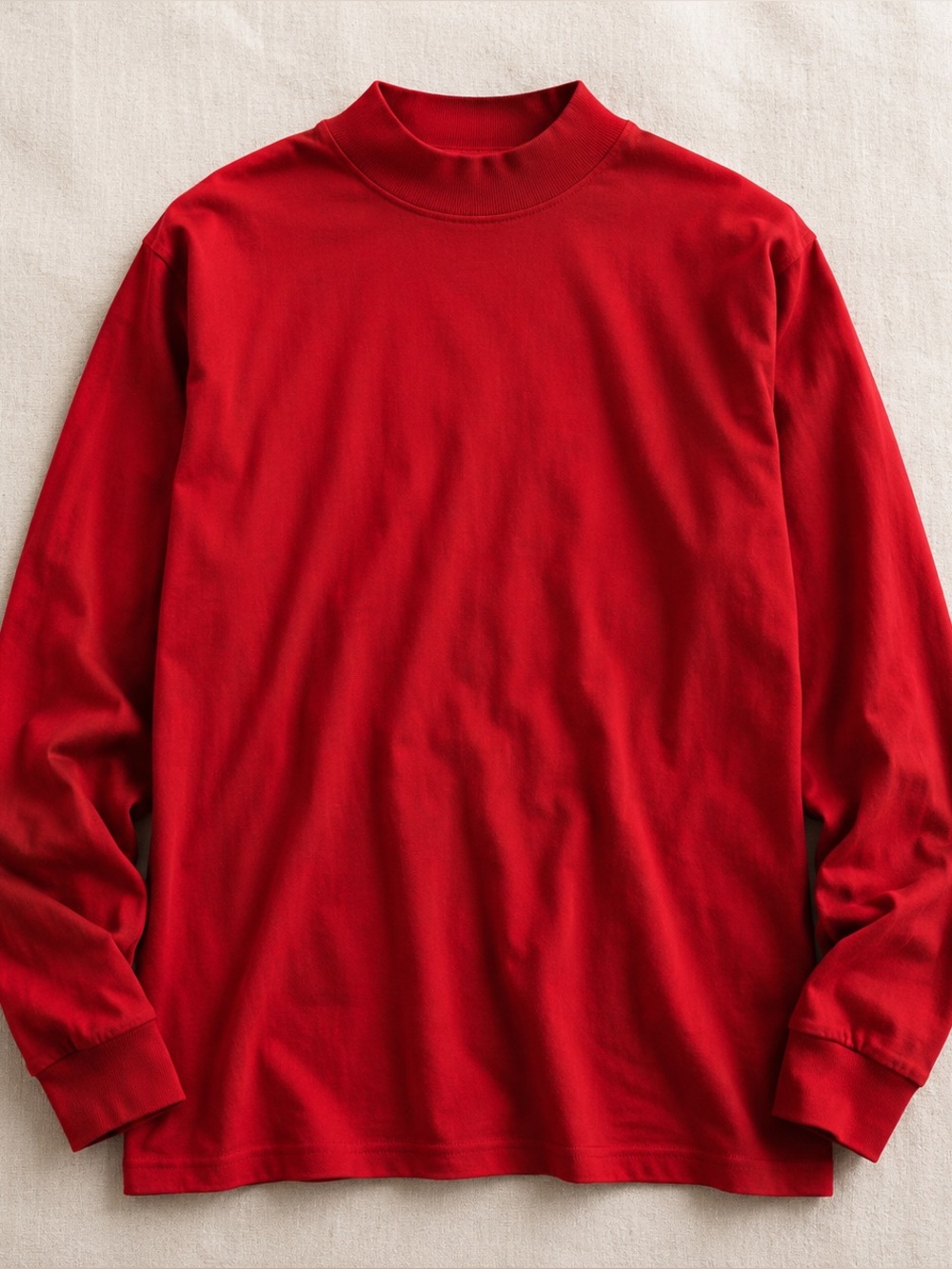 NWT Vintage Covington Mock Neck Long Sleeve Shirt Men’s Large Red Y2K
